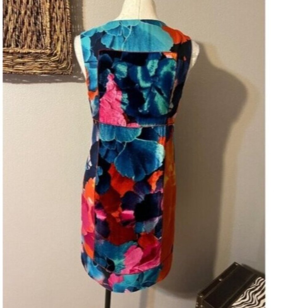 Anthropologie Leifstodottir Dress 8 Silk Blend Sleeveless Mixed Media Colorful - Picture 10 of 13
